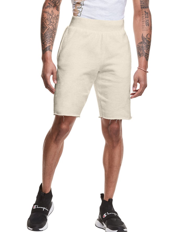 Champion Herre Shorts Hvide - Reverse Weave Cut-Off - Danmark DSI-269317